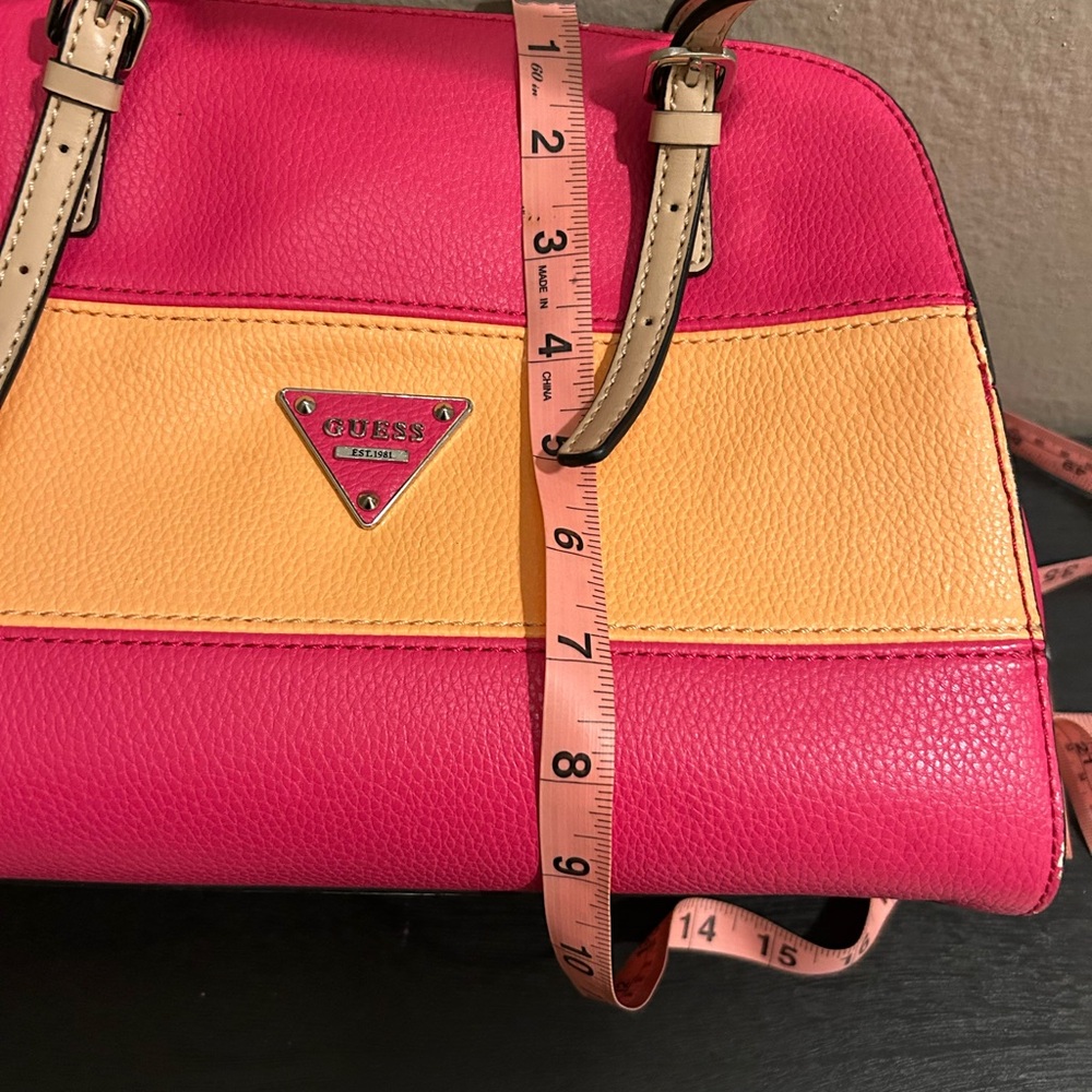 Guess Pink and Tan Satchel - Picture 14 of 16